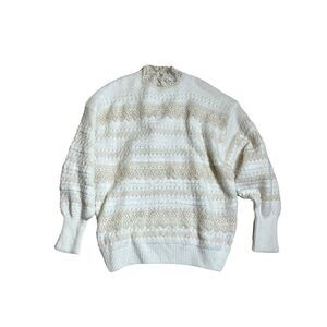 Zara lace cream oversized sweater
